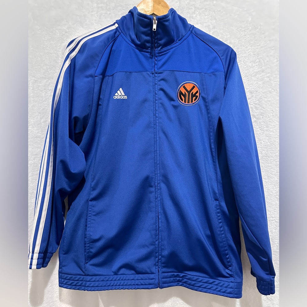 Adidas Chelsea Basketball Club Warm Up Full Zip Jacket Blue New York Knicks
